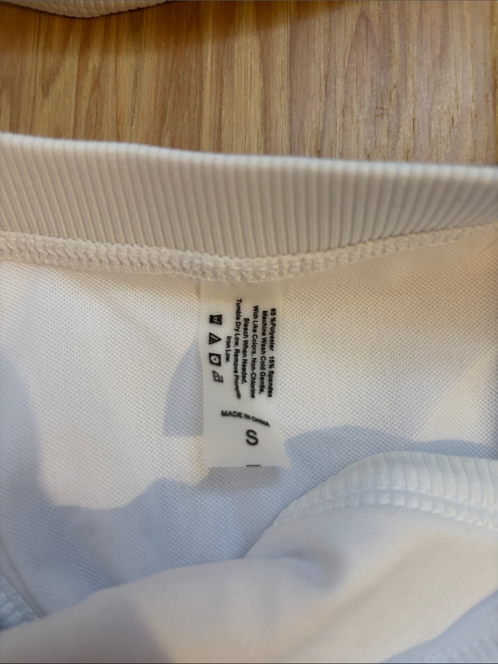Women’s White Ribbed Triangle Bikini - Picture 5 of 5